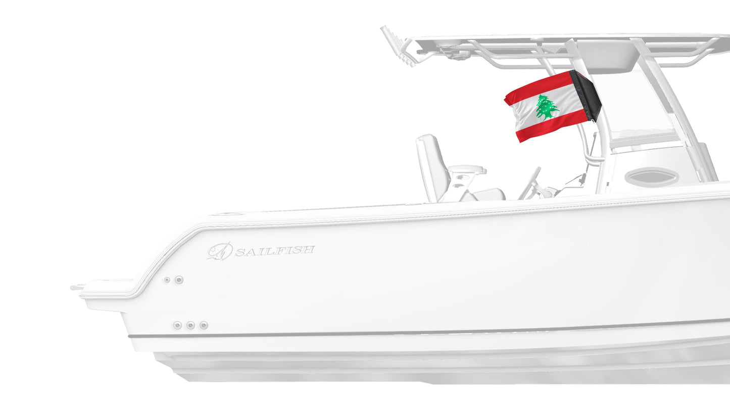 Lebanon 12"x18" Forever Wave Flag for Boats