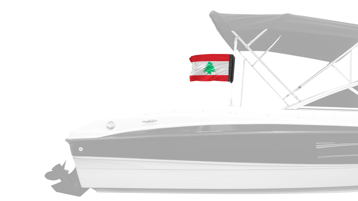 Lebanon 12"x18" Forever Wave Flag for Boats