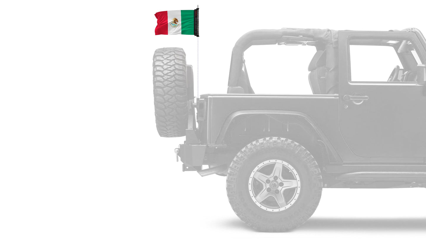 Mexico 12"x18" Forever Wave Flag for Bronco