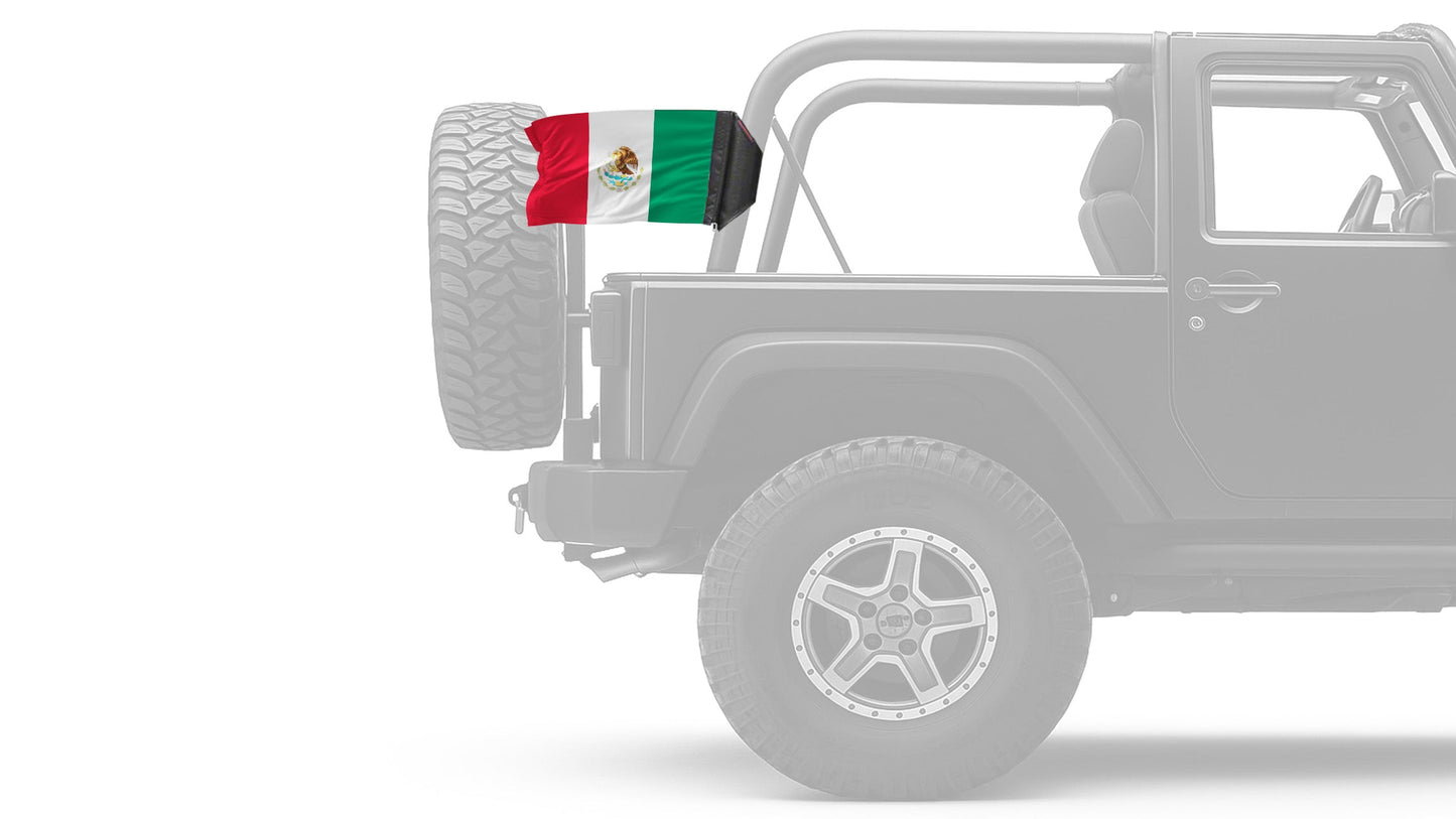 Mexico 12"x18" Forever Wave Flag for Jeep Wrangler TJ 1996-2006