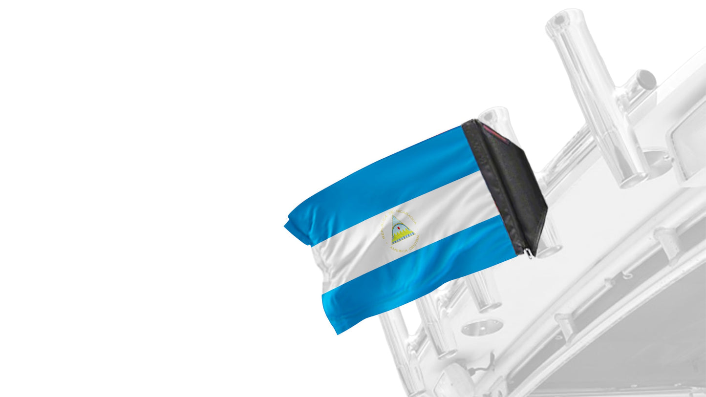 Nicaragua 12"x18" Forever Wave Flag for Boats