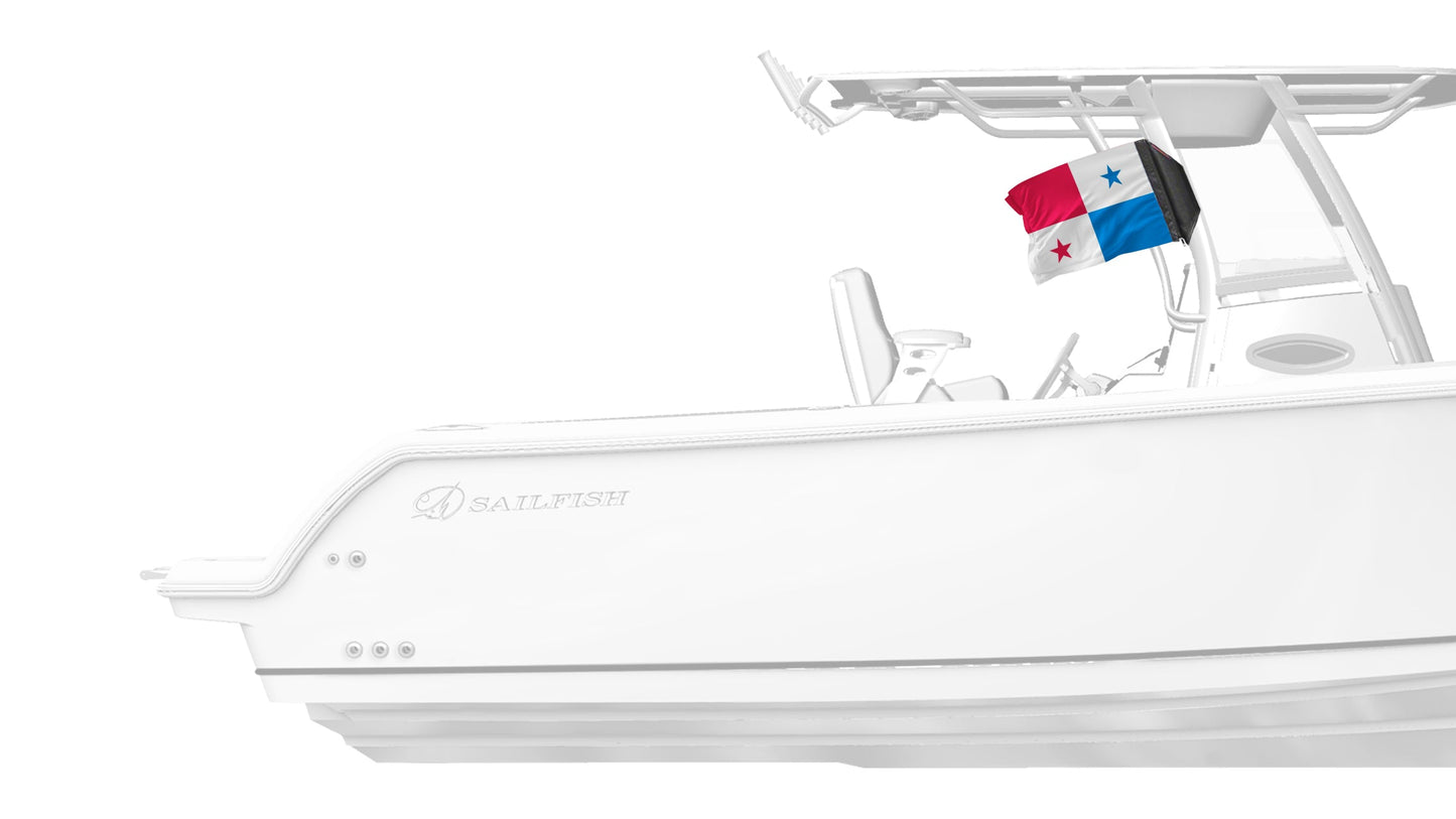 Panama 12"x18" Forever Wave Flag for Boats