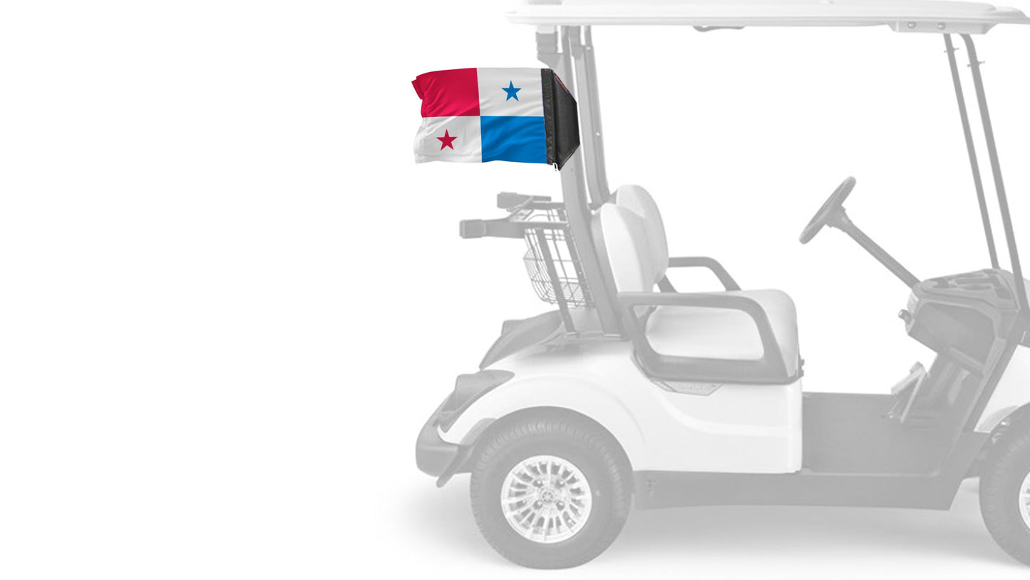 Panama 12"x18" Forever Wave Flag for Golf Carts