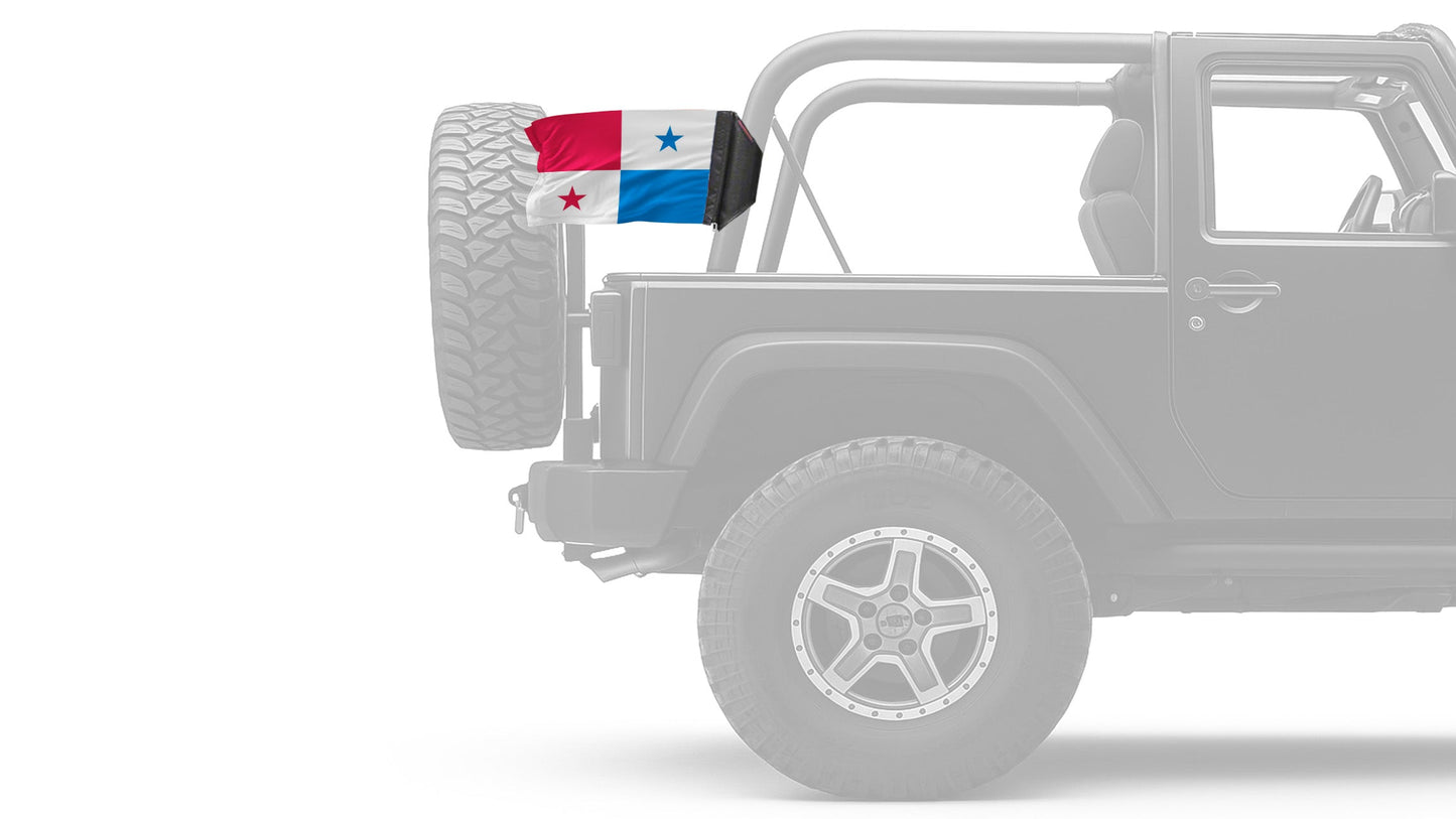 Panama 12"x18" Forever Wave Flag for Jeep Wrangler TJ 1996-2006