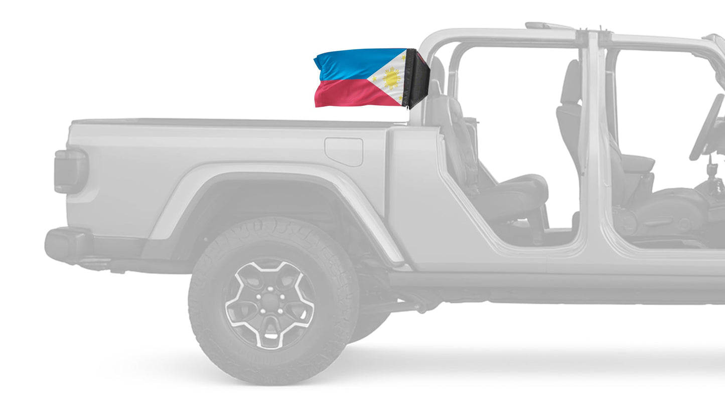 Philippines 12"x18" Forever Wave Flag for Jeep Gladiator JT