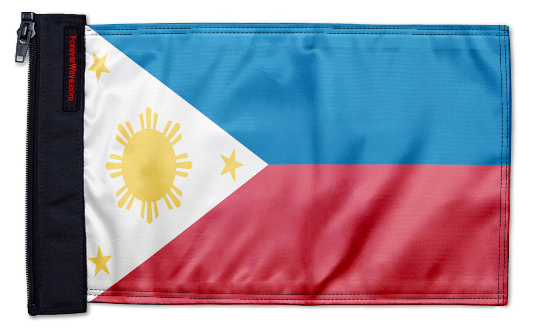 Philippines 12"x18" Forever Wave Flag for Jeep Wrangler JK 2-Door 2007-2018