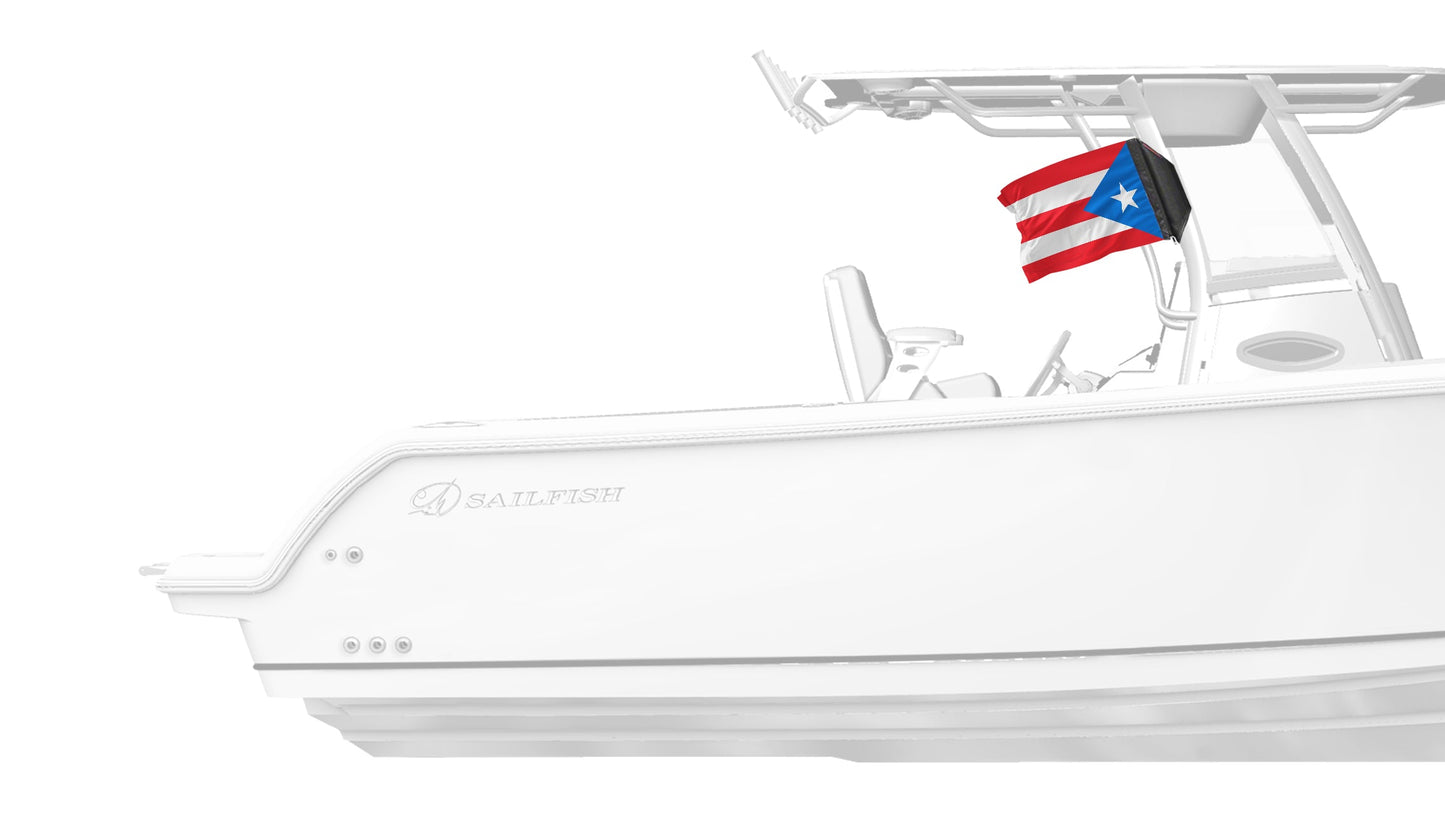 Puerto Rico 12"x18" Forever Wave Flag for Boats