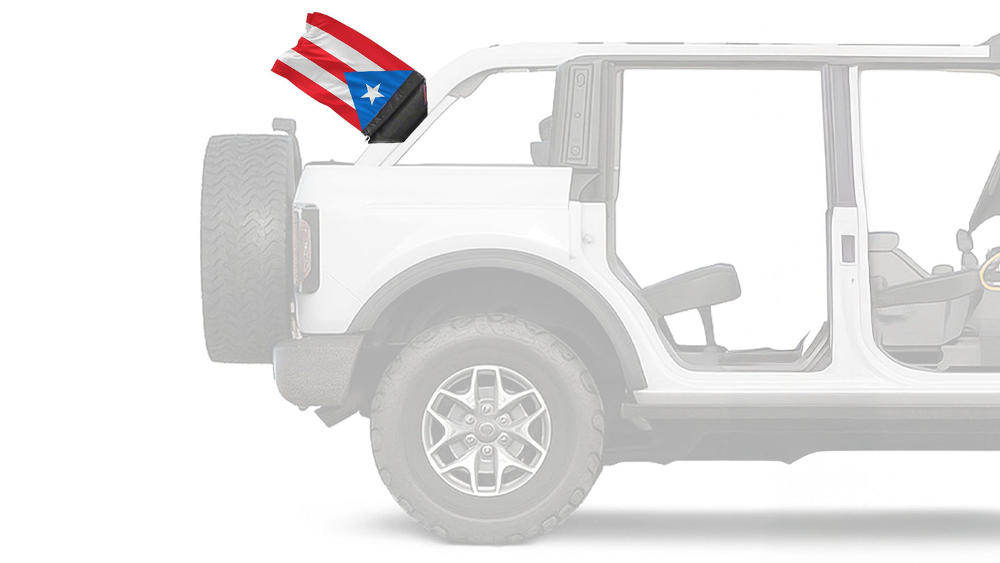 Puerto Rico 12"x18" Forever Wave Flag for Bronco
