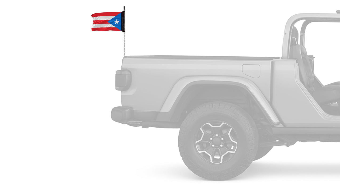 Puerto Rico 12"x18" Forever Wave Flag for Jeep Wrangler CJ-7 and CJ-8 1976-1986