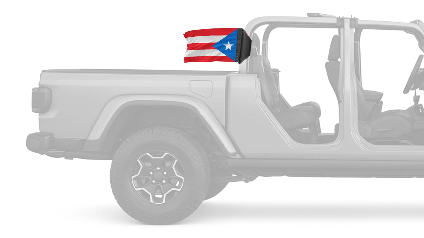 Puerto Rico 12"x18" Forever Wave Flag for Jeep Gladiator JT