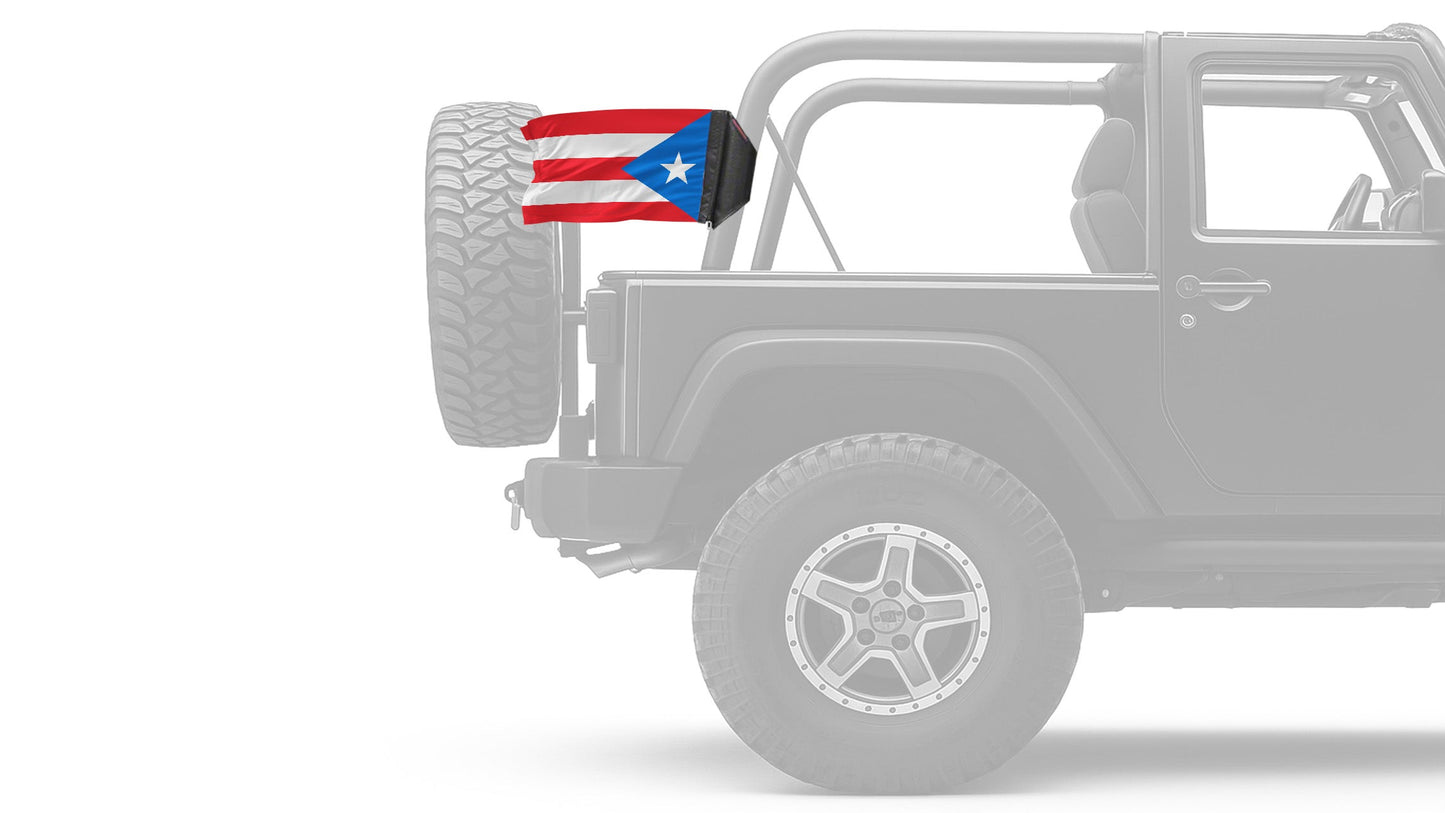 Puerto Rico 12"x18" Forever Wave Flag for Jeep Wrangler JL 2-Door 2018-Present