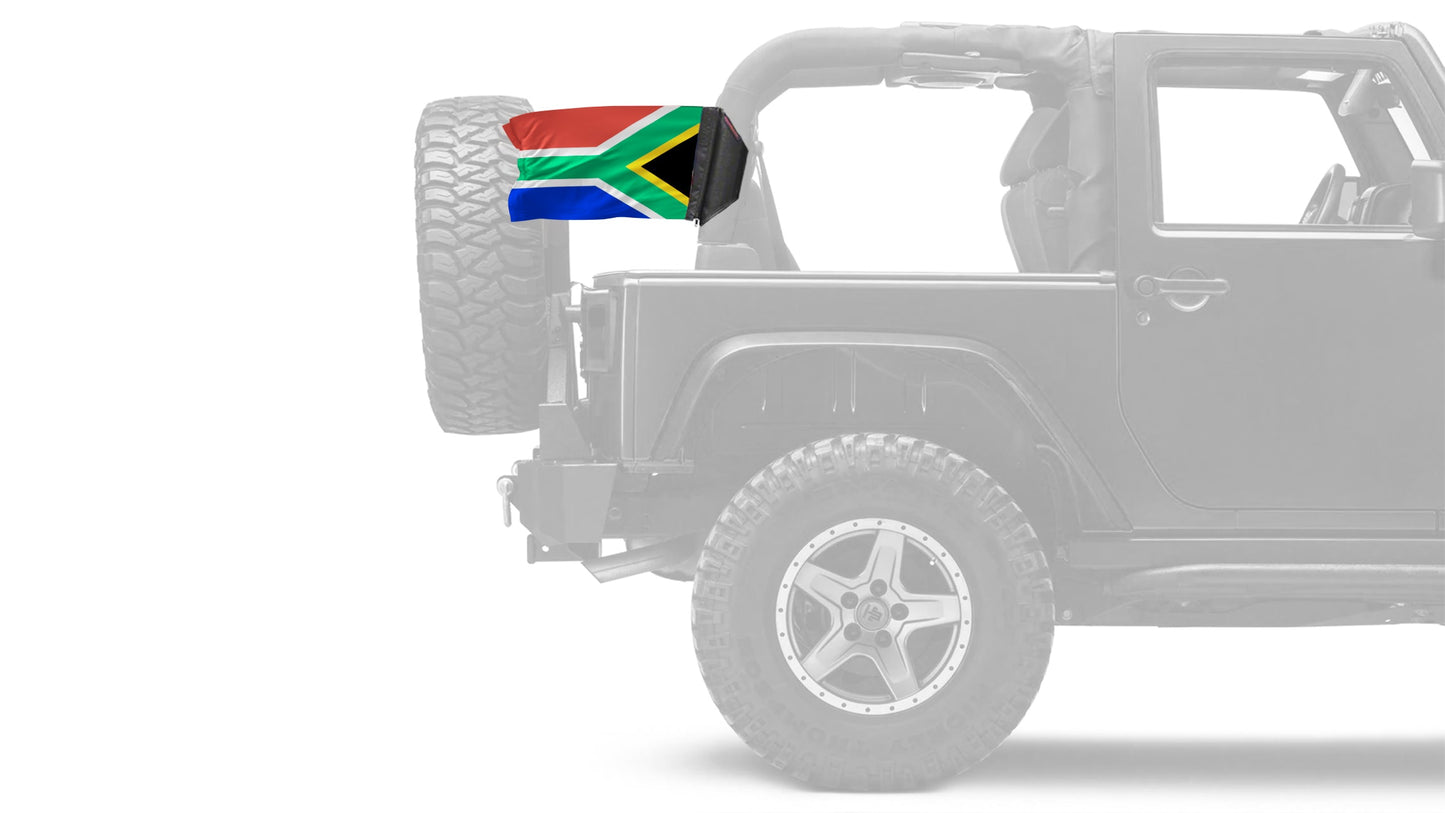 South Africa 12"x18" Forever Wave Flag for Jeep Wrangler LJ 2003-2006