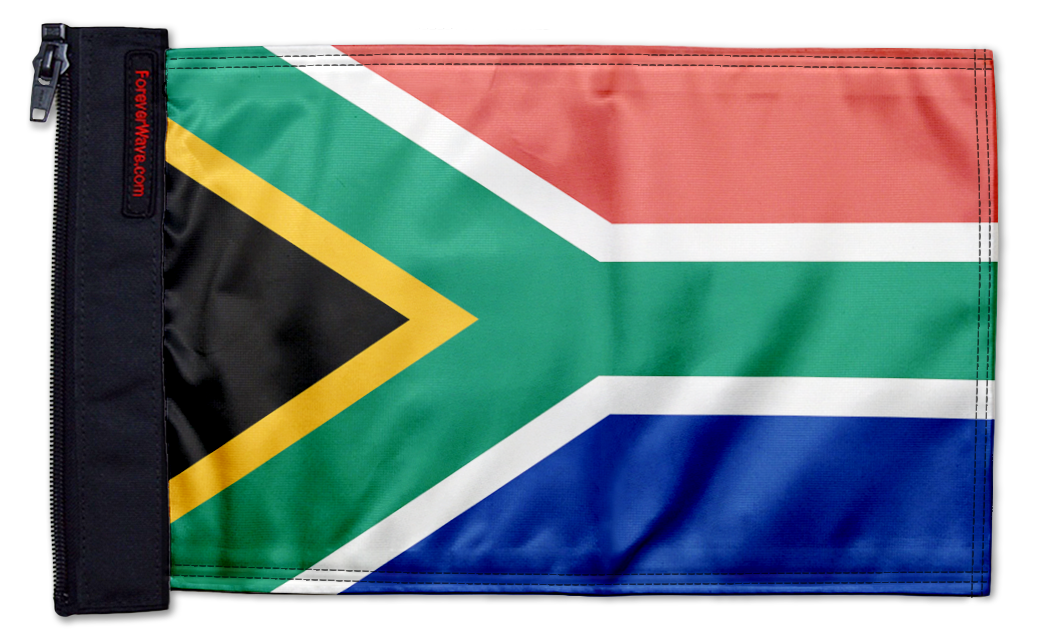 South Africa 12"x18" Forever Wave Flag for Jeep Wrangler JL 2-Door 2018-Present
