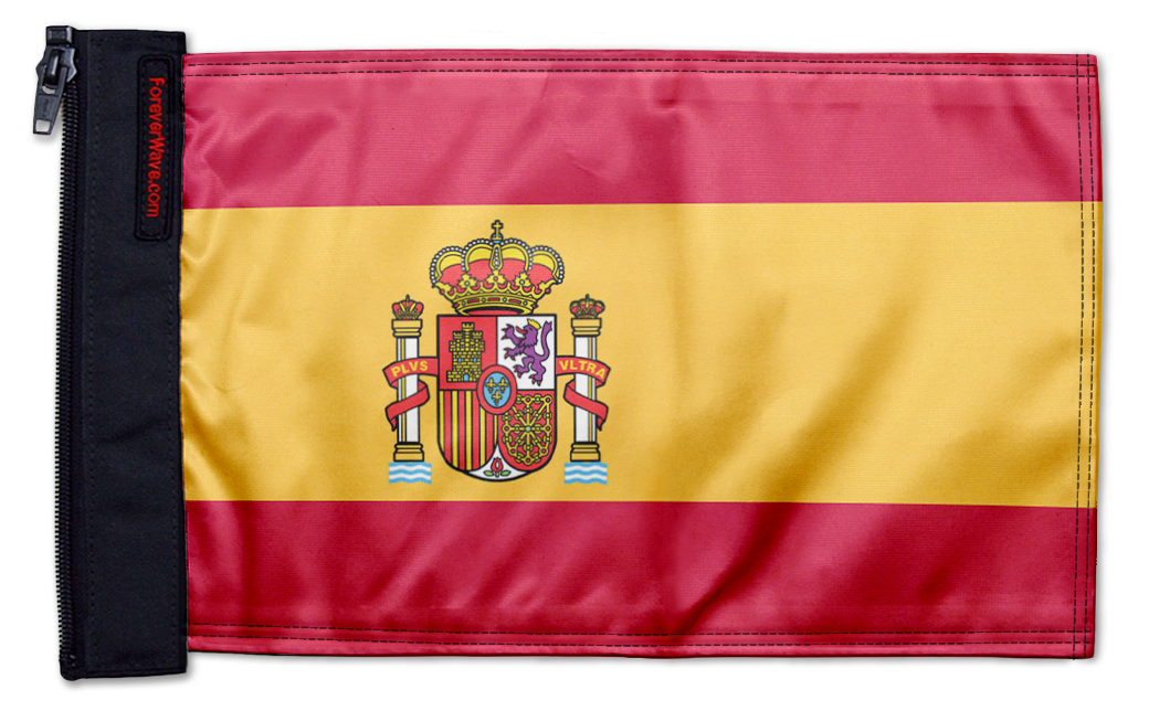 Spain 12"x18" Forever Wave Flag for Jeep Gladiator JT