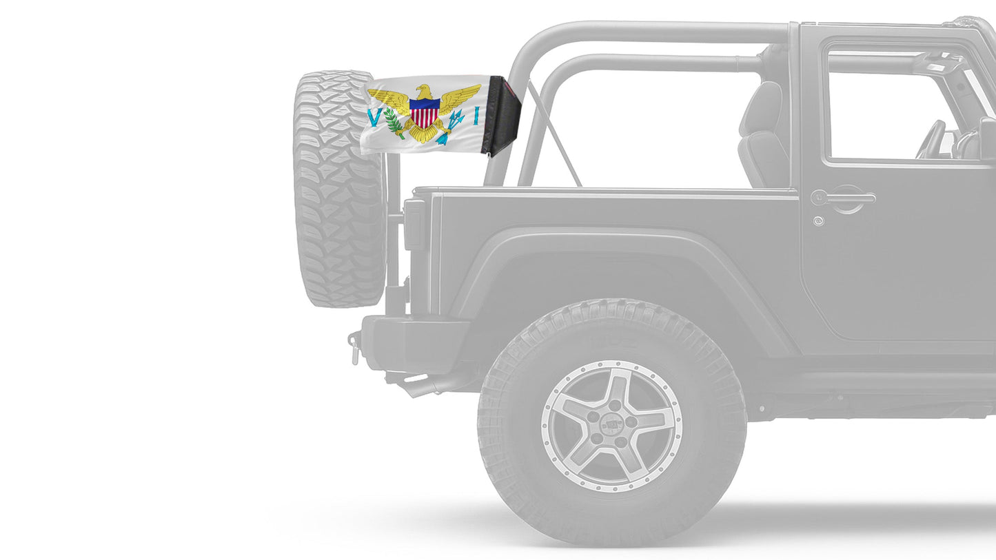 US Virgin Islands 12"x18" Forever Wave Flag for Jeep Wrangler LJ 2003-2006
