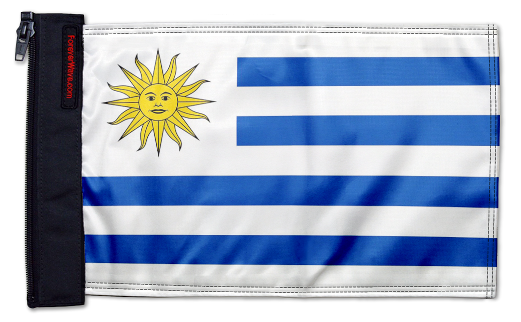 Uruguay 12"x18" Forever Wave Flag