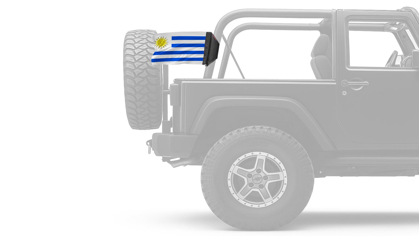 Uruguay 12"x18" Forever Wave Flag for Jeep Wrangler JL 2-Door 2018-Present
