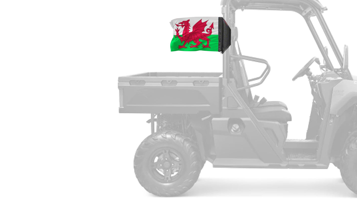 Wales 12"x18" Forever Wave Flag for UTVs