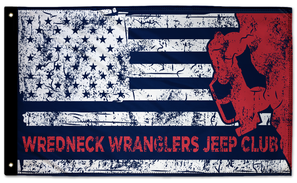 Wredneck Wranglers Jeep Club 3'x5' Double-Sided Flag