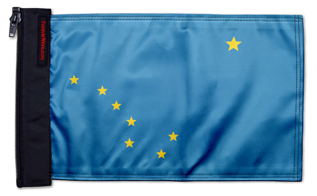 State Flag Alaska 12"x18" Forever Wave Flag