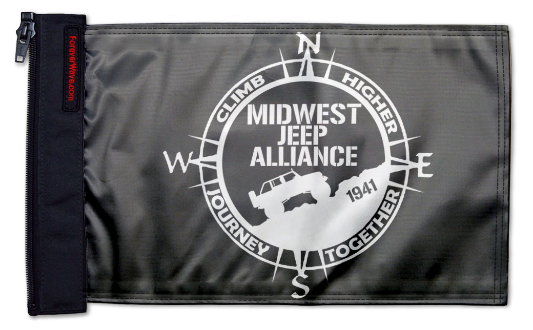 Midwest Jeep Alliance Flag 12"x18" Forever Wave Flag