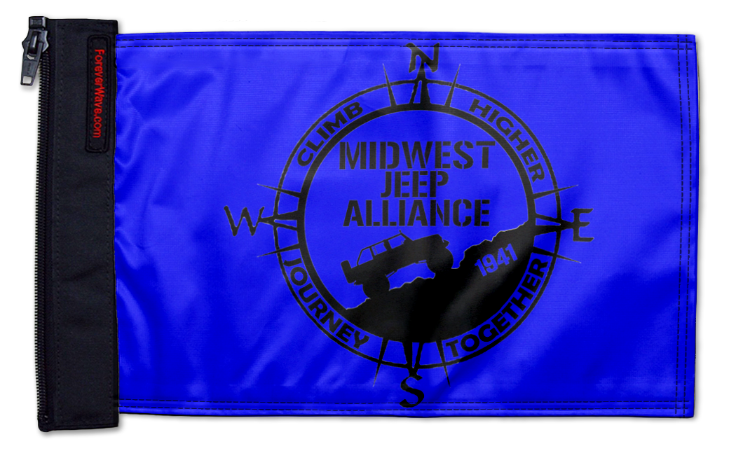 Midwest Jeep Alliance Flag 12"x18" Forever Wave Flag