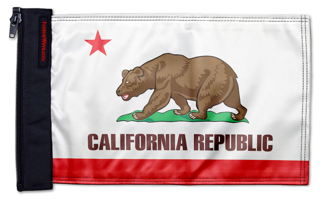 State Flag California 12"x18" Forever Wave Flag for Jeep Wrangler LJ 2003-2006
