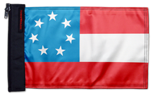 1st Confederate 7 Star 12"x18" Forever Wave Flag for Golf Carts