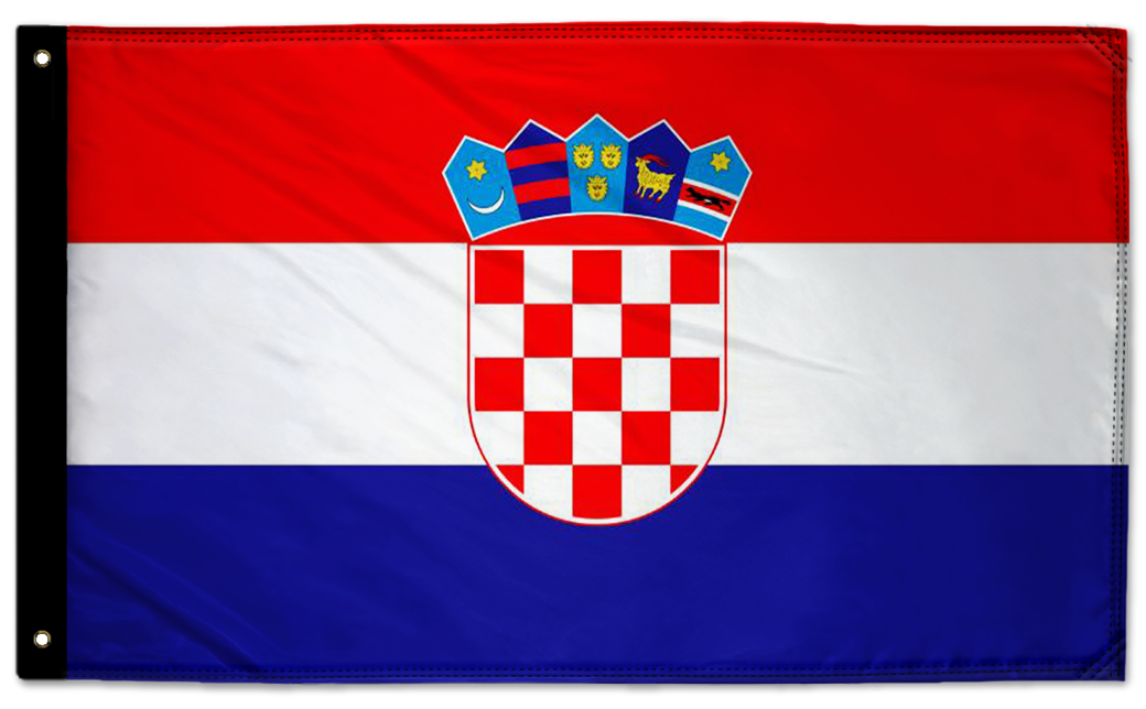 Croatia 3'x5' Double-Sided Flag
