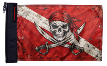 Diver Down Pirate 12"x18" Forever Wave zip-on flag for Jeep Wrangler TJ