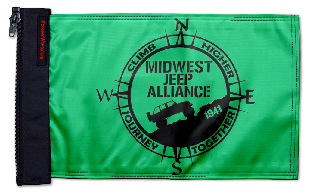 Midwest Jeep Alliance Flag 12"x18" Forever Wave Flag