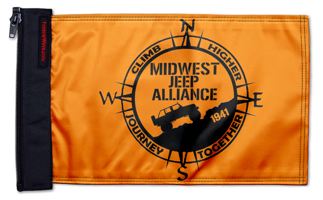 Midwest Jeep Alliance Flag 12"x18" Forever Wave Flag
