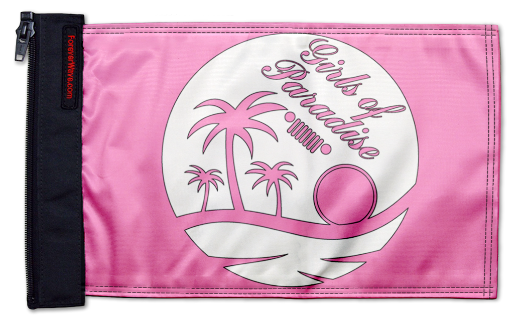 Girls Of Paradise 12"x18" Forever Wave Flag for Bronco