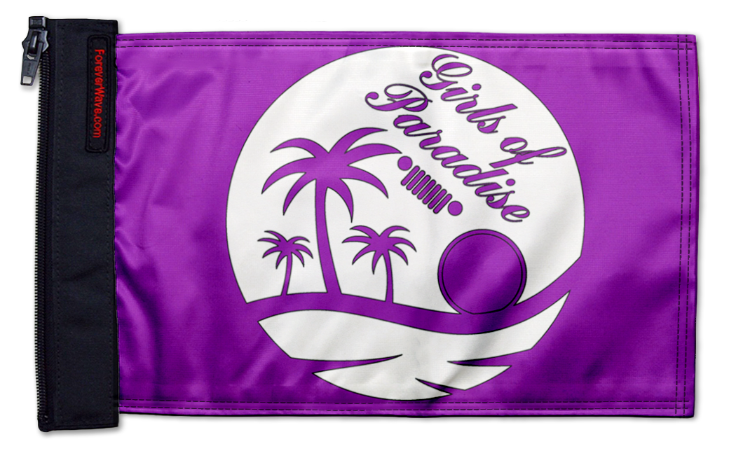 Girls Of Paradise 12"x18" Forever Wave Flag for Boats