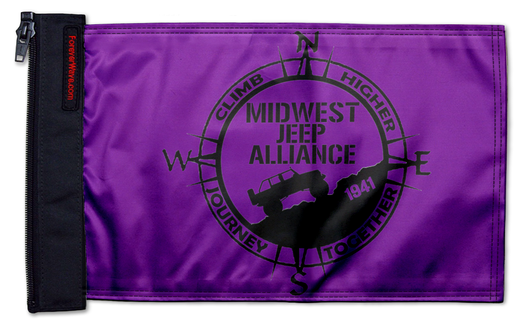 Midwest Jeep Alliance Flag 12"x18" Forever Wave Flag