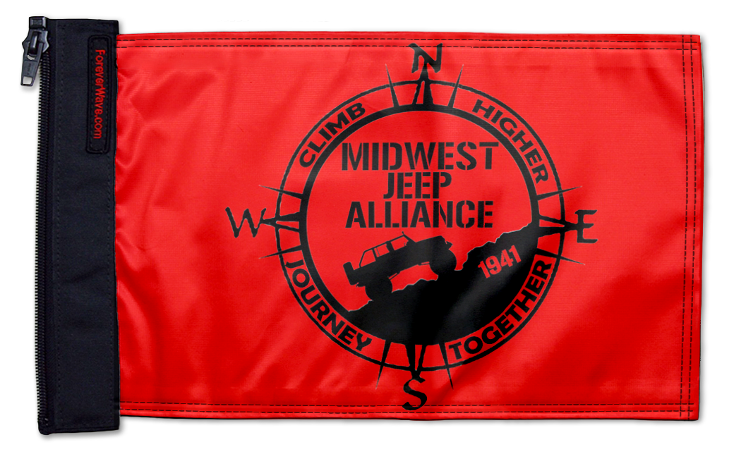 Midwest Jeep Alliance Flag 12"x18" Forever Wave Flag
