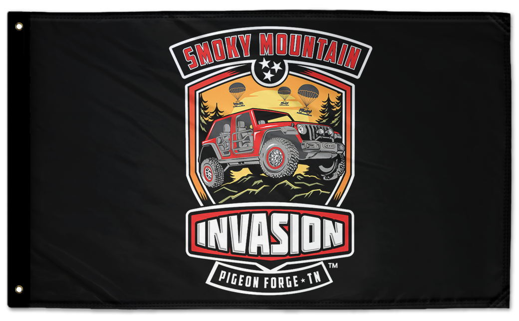 Smoky Mountain Jeep Invasion 3'x5' Double-Sided Flag